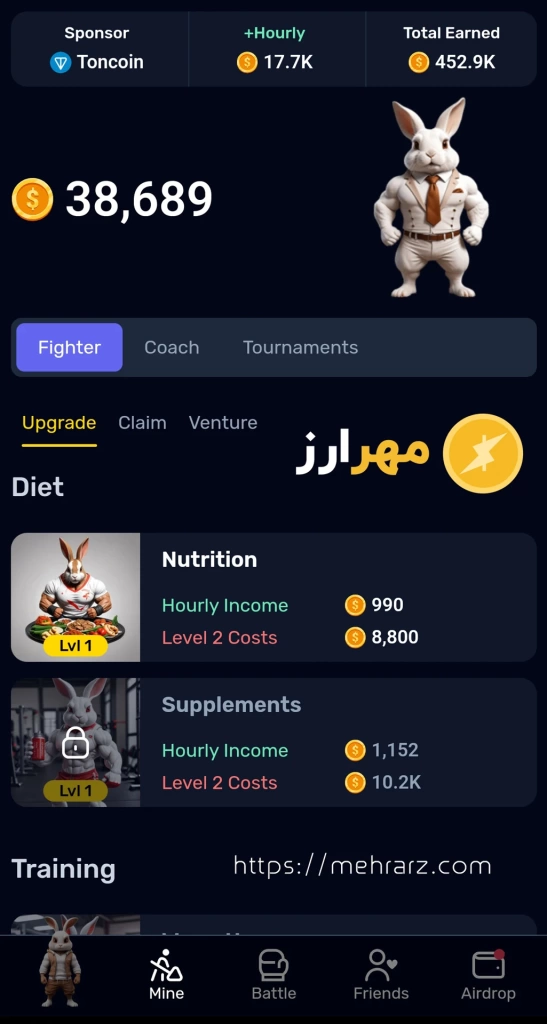 تب ماین راکی ربیت rocky rabbit